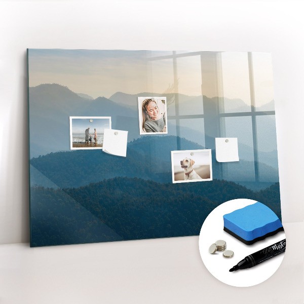 Magnetische borden met stift met landschapsprints 