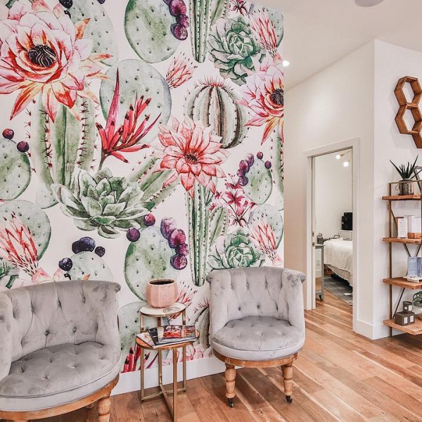 Fotobehang met cactussen – natuurlijke en stijlvolle muurdecoratie 