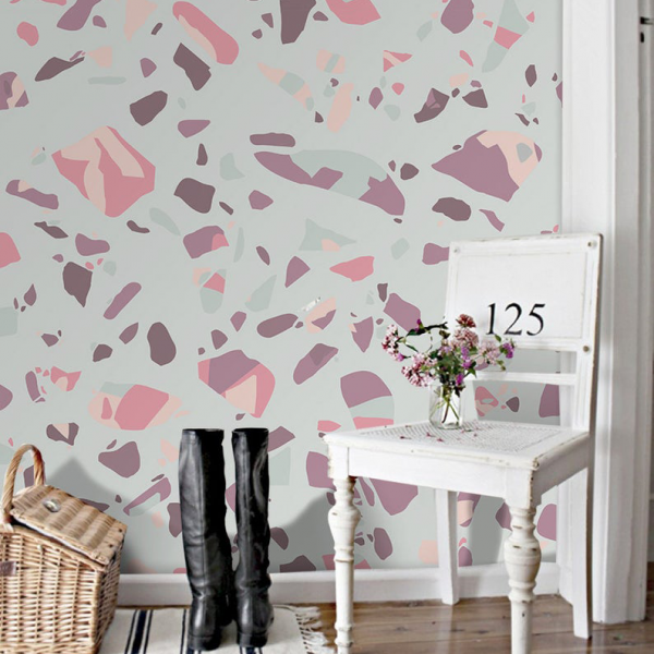 Fotobehang terrazzo – Stijlvolle en speelse wanddecoratie 