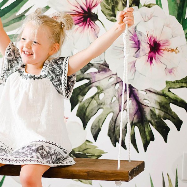 Fotobehang met hibiscusbloemen – tropische en levendige wanddecoratie 
