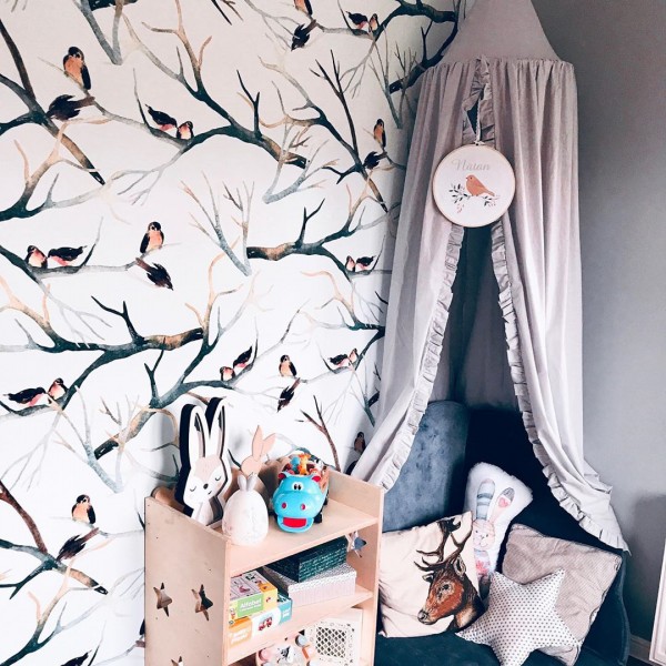 Fotobehang met vogels – lichte en natuurlijke wanddecoratie 